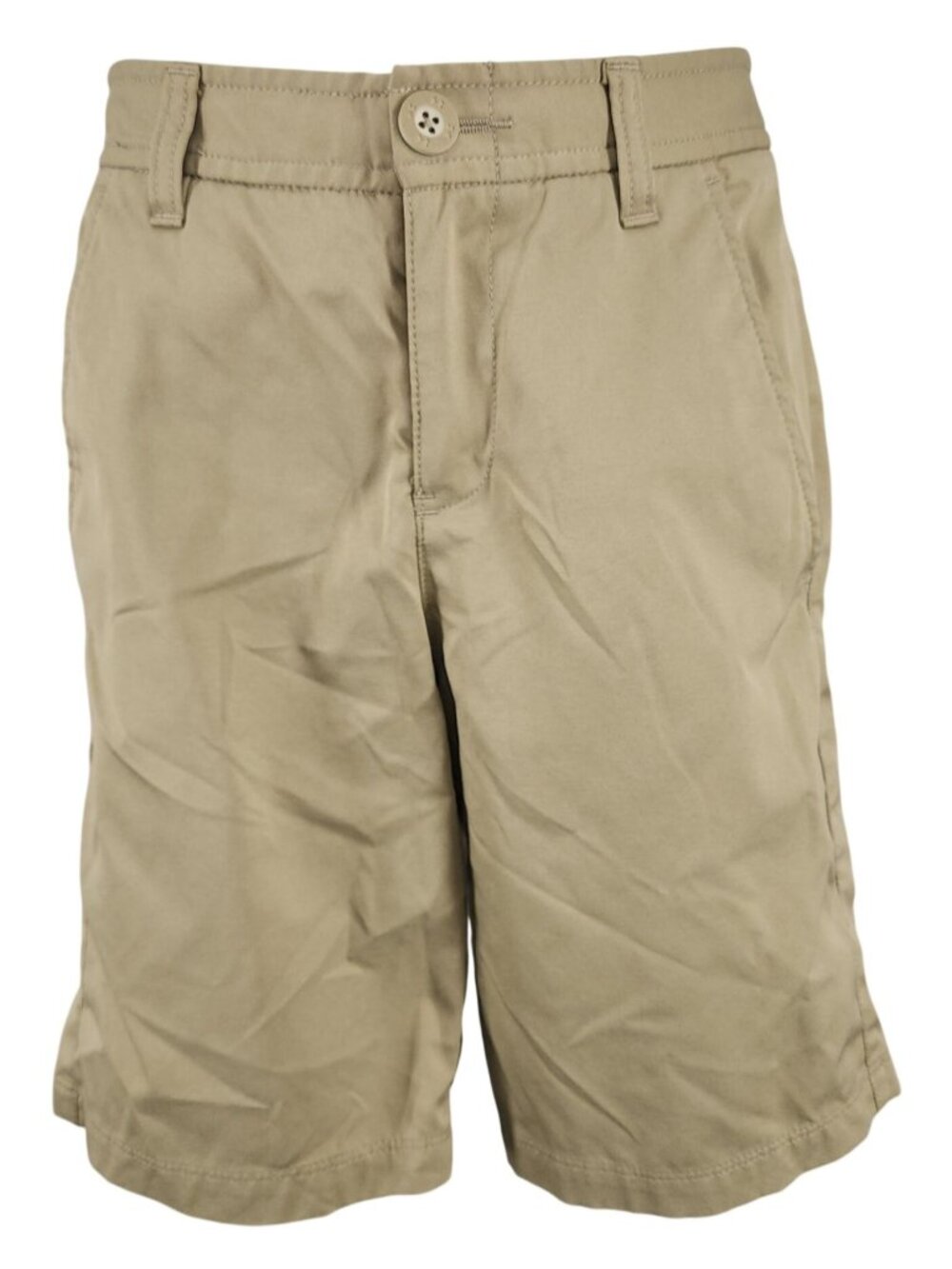 Boy's Under Armour Khaki Chino Shorts Dri-Fit Golf Loose Size 12 Button Zip